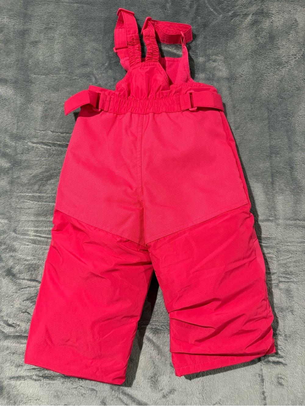 Cat & Jack Bright Pink Kids Snow Overalls - Picture 5 of 5